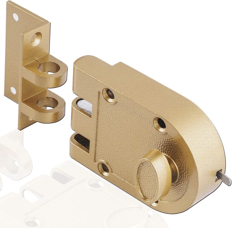 SUMBIN Guard Security Heavy Jimmy Proof Deadbolt,Door Lock Single Cylinder for Entry Door Gold Finish - Image 1